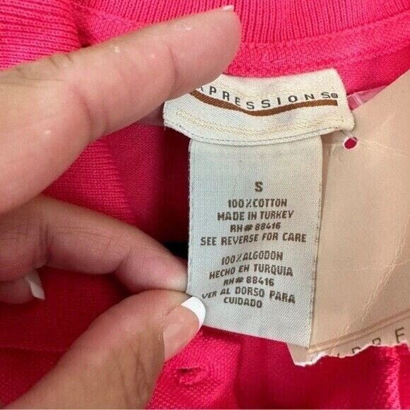 kmart y2k vintage EXPRESSIONS Pink Maxi Polo Dress Women’s Size Small - Picture 10 of 11